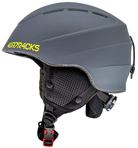 Airtracks Master T52 Ski Helm Snowboardhelm für Herren Damen Skihelm Snowboard Helm ABS - grau - M (53-56cm)