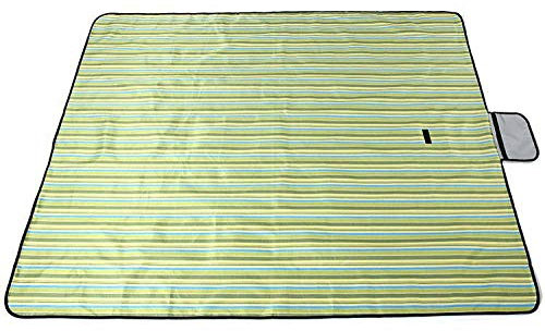 SlimpleStudio Stranddecke wasserdichte Winddichte,Oxford Tuch Outdoor Picknick Tuch wasserdichte Picknickdecke feuchtigkeitsbeständige Matte-Grün_150x200cm