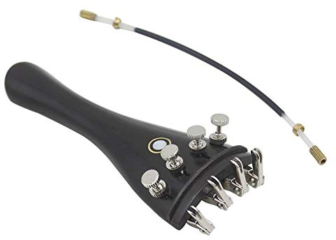 4/3 Violin Kits Set, 3 in 1 Ebenholz Saitenhalter mit Seil Feinabstimmung Kits Geeignet f¨¹r 4/3 4/4 Violin InstrumentFiddle accessoriesFiddle-Zubehör