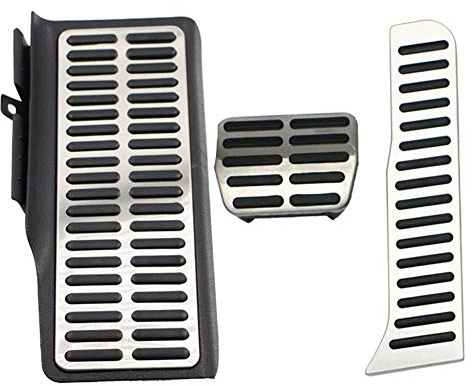 Fußstütze Pedale, Bremse Fußstütze Pedalset, Pedalauflage Gas Kraftstoff Bremspedale Anti-Rutsch Gaspedal Fuß Kompatibel mit Golf 5 6 Jetta MK5 MK6 Scirocco CC Passat B6 B7 TIGUAN Touareg Octavia