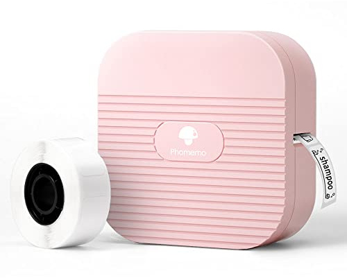 Phomemo Étiqueteuse Bluetooth, Q31 Imprimante Etiquette Autocollante pour iOS & Android, Imprimante d'étiquettes Bluetooth pour Maison, Bure au, école (Rose)