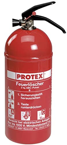 Feuerlöscher ABC Pulver Schaum Fettbrand 1,2,5,6,9,12kg KFZ mit Prüfnachweis, Größe: 2kg ABC Pulver,12A=4LE, Farbe: Nein