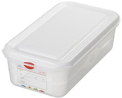 Gastronorm 1/3 Lot de 2 conteneurs alimentaires avec couvercle hermétique 4 l 325 x 176 x 100 mm Transparent