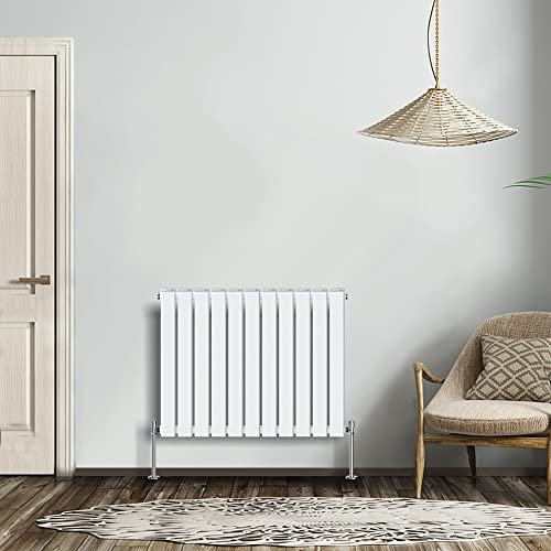 NRG Radiatore moderno Bianco 600x748mm Doppio Riscaldatore a schermo piatto Interior Designer Orizzontale Bagno Radiatori