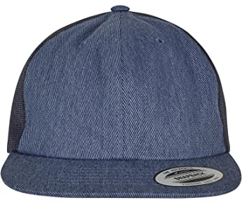 Flexfit Unisex Baseball Kappe Denim Trucker Blue raw one Size