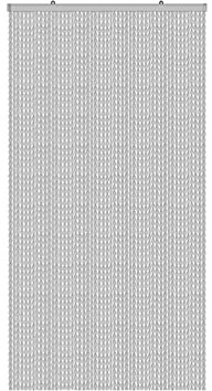 SOFFICIOSO Tenda Pannello Anti Mosca Insetti Modello PON PON per Porte Vari Colori 100X220 Grigio