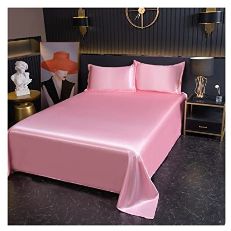 DMKD Bettlaken ohne Gummizug in 100% Polyester Mikrofaser Betttuch Haustuch ohne Gummi Glatt und Weich Laken viele Farben und Größen (Color : Jade, Size : 120x230cm+48x74cm x2)