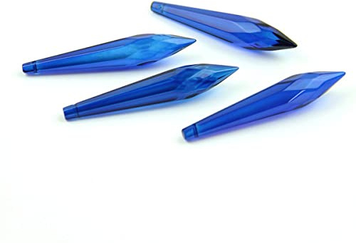 Chandelier Crystal Prisms Pendants 76mm 10pcs Crystal Multi-Faceted Icicle Pendants Chandelier Parts for Home Decortion Chandelier Crystal Prisms Pendants (Color : Dark Blue, Size : 76mm 10pcs)