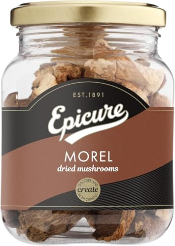 Epicure Dried Morel Mushrooms, 25 g | Rich Flavour & Aroma, Easy to Use, Nutritious Addition, Versatile Cooking Ingredient, Vacuum-Sealed for Freshness