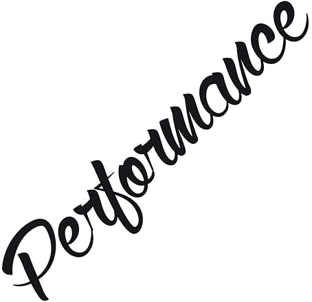 Performance Sticker Autoaufkleber Heckscheibenaufkleber Tuningsticker Seiteaufkleber Autodekor Auo Tuning Frontscheiben (Glanz Schwarz)