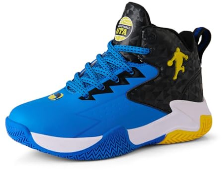 CZHIHANEG Basketskor för barn, basketskor, barn, basketskor, flickor, sportskor, barn, sportskor, löparskor, blått, 37 EU