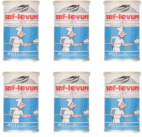 Saf-Levure 6X125g: Dehydrated Active Dry Yeast (750g) - For All Bread-Making Processes - Easy to Rehydrate and Exceptionally Stable at Room Temperature for Long-Term Storage