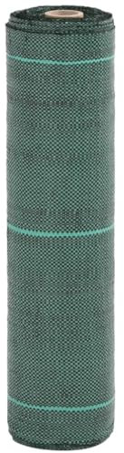 vidaXL Membrana de malezas PP Verde 0,5x200 m, Tela contra Malas Hierbas, Tela de Control de malezas, Tela de malezas, Telas para Malas Hierbas