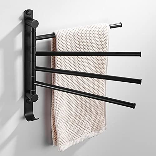 Generisch handtuchständer Modernes gebürstetes Gold Messing Schwenk Badezimmer Handtuch Bar Rack Wand montiert schwarzen Handtuchhalter Ständer