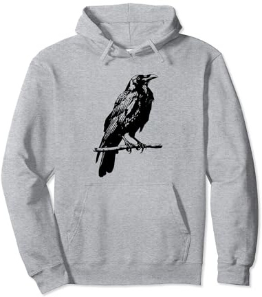 Crows and Ravens Bird Lovers Black Corvid Birders Graphic Pullover Hoodie