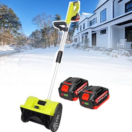 Electric Snow Shovel Cordless, 20V 13-Inch Electric Snow Blower, Snow Shovel for Driveway Cars, Home, Garden, Mud and Snowman (2x4.0Ah Battery, Charger Included)