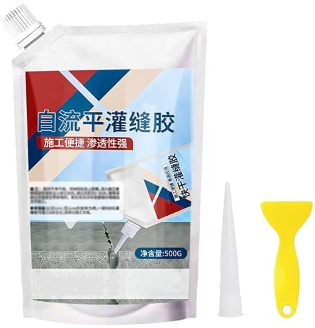 Heavy-Duty Concrete Crack Repair Adhesive, High Elasticity Cement Crack Filler, Slab Concrete Cracks Waterproof Repair Sealant, New Quick-Drying Sealing Adhesive (White,500g)