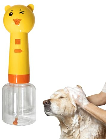 Dispenser di shampoo per cani - 350 ml dosatore di sapone in schiuma, schiumatoio da bagno per animali domestici, ricaricabile tramite USB, controllo automatico di un pulsante, spruzzatore portatile