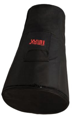 Zanthicia Afrikanische Trommel Tragetasche, schlagfest und exquisites Handwerk für Djembe Spieler, kratzfeste Stoffaufbewahrung, einfach zu tragen, 10 Zoll Schwarz