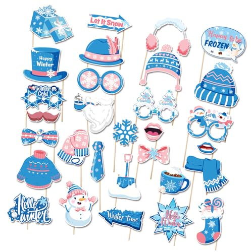 FANSHINUO Decoraciones de copo de nieve de Navidad de mano, fiesta de invierno para reuniones familiares, fiesta de Navidad, fotos de mano