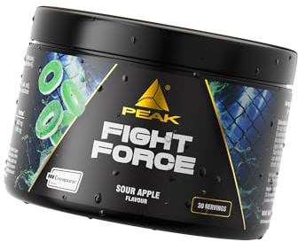 PEAK Fight Force - 240g I mit Premium Creatin Monohydrat (Creapure®) + reinem Beta Alanin Pulver (Sour Apple)