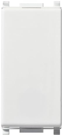 Vimar 14008.AB Plana Pulsante 1P NO 10 A 250 V~, illuminabile, tasto sostituibile, materiale antibatterico, bianco