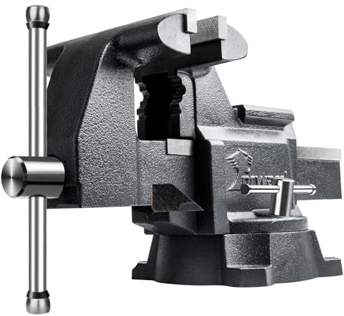Forward CR60A 6.5 Inch Bench Vise Heavy Duty Vice with Anvil and 210 Degrees Swivel Base (6 1/2)