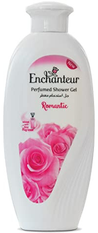 Enchanteur Romantic Perfumed Shower Gel for Women, 250g with Roses & Jasmine Extracts