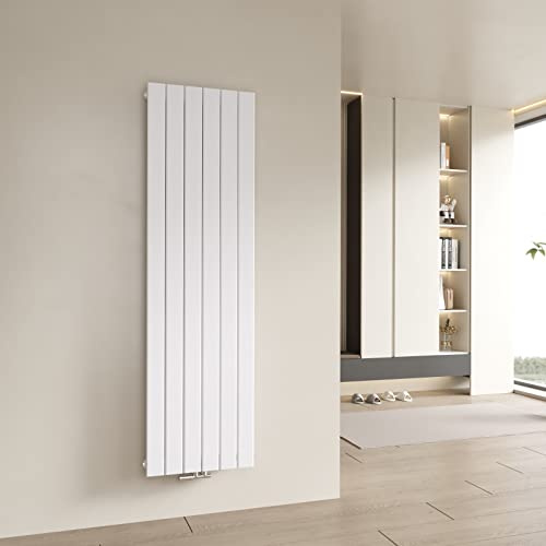 Heilmetz Design Flach Heizkörper 1600x460mm Weiß Paneelheizkörper Vertikal Mittelanschluss Einreihig