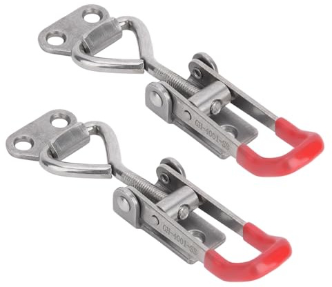 Fafeicy Kniehebelklemme aus Edelstahl 304 2 Stück verstellbar 150kg Klemmkraft 16x18mm Lochabstand Spannverschluss Toggle Clamp Schnellspanner Metall für Schweißen Holzbearbeitung