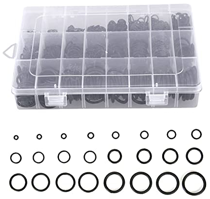 JZK 740 x Rubber O-Ring assorted seals kit, rubber ring washers set, gasket rings, black O-ring assortment kit for plumbing, machine repair