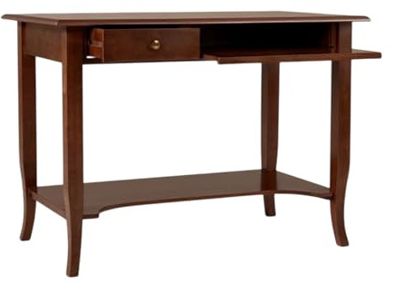 Mar.c.a. Design - Scrivania Arte Povera con Ripiano Estraibile, Porta Tastiera e 1 Cassetto - Scrittoio in Legno 105x60x78 cm Made in Italy