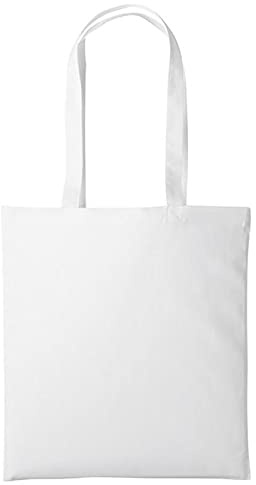 Boolavard Sac fourre-tout en coton, sacs en tissu d'épicerie réutilisables et légers, adaptés au bricolage, à la publicité, à la promotion, aux cadeaux, aux activités (Blanc)