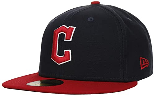 New Era 59Fifty MLB Ac Perf Emea Guardians Cap Basecap Baseballcap Fitted Flat Brim Cleveland Herren - Hinten geschlossen, mit Schirm Herbst Sommer Frühjahr Winter Frühling-Sommer Herbst-Winter - 7