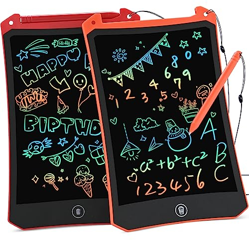RaceGT 2 Stück LCD Schreibtafel Kinder, Schreibtafel Kinder, 8,5 Zoll Maltafel Zaubertafel, Umweltfreundlich Heller Bunten Schrift Pad, Geschenke Spielzeug für 3 4 5 6 Jahre alte Jungen und Mädchen