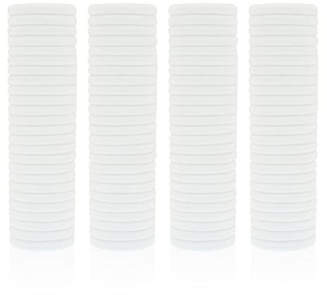 100 Stück Haargummi Damen, Haargummis für Mädchen, Haargummies Pferdeschwanz Gummi, Elastische Haarbänder für Damen Mädchen (weiß)
