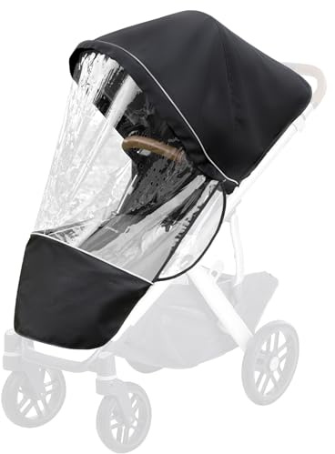 Performance Rain Shield, Rain Cover Fits for UPPAbaby Vista/Vista V2/Vista V3/Cruz/Cruz V2 Stroller, Protect from Wind/Rain/Snow/Dust, Air Vent Hole, Window with Zipper, Stroller Accessories