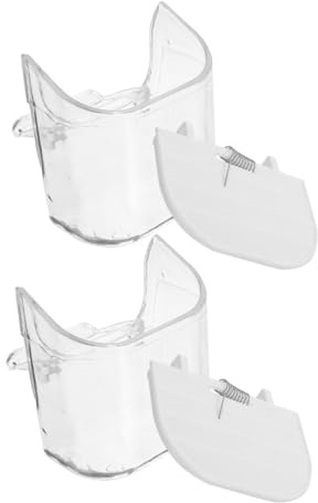 BESTonZON 2pezzi Ciotole per Uccelli da Appendere Mangiatoia per Pappagalli e Fringuelli Design Molla Anti-spargimento Facile da Pulire e Installare Accessori Pratici per Gabbie di Uccelli