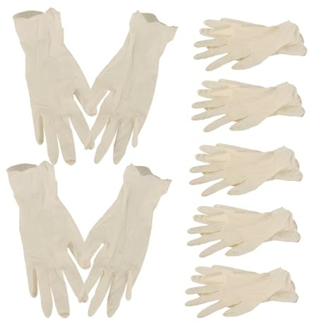 EXCEART 20pezzi Guanti in Lattice Monouso Per Ragazzo Ragazza Ragazza Comodi Per Pulizia Antiscivolo Pervare i Piatti Adatti Per Dipingere