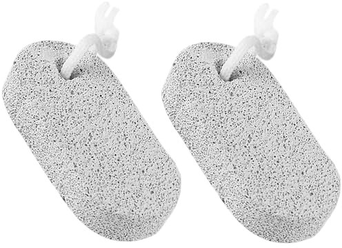 2 Pack Natural Lava Pumice Stones - Reusable Callus Remover & Exfoliating Tool for Feet Hard Skin, Cracked Heels & Body Care | Pedicure Foot File Scrubber for Men & Women (Oval)