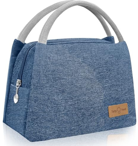 Flying Pottery Lunchtasche, Tragbarer Isolationsbeutel Outdoor | Isolierte Lunchbox Bag, Geeignet für Arbeit, Schule, Reisen und Picknicks (Blau)