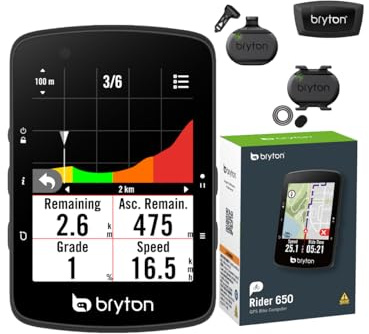 Bryton GPS Rider 650T cykeldator med Dual Sensor och HRM-kit