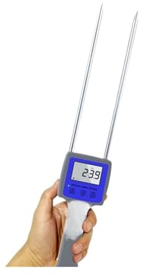 Misuratore di Umidità, Misuratore Di Umidità For Segatura Di Legno 0-80% Misuratore Di Umidità Professionale For Trucioli Di Legno Di Tabacco Igrometro Digitale LCD For La Lavorazione Del Legno