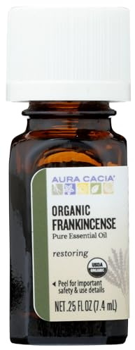 Aura Cacia Organic Essential Oil, Frankincense 0.25 Oz