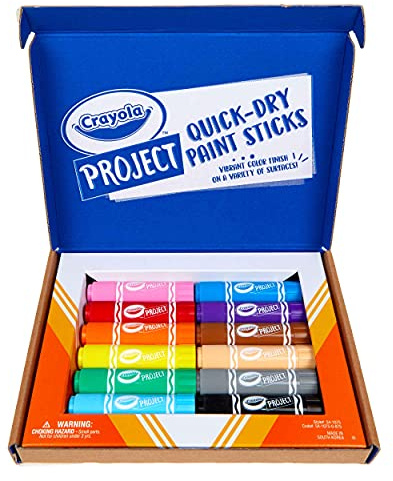 Crayola Quick Dry Paint Sticks, Amazon Exclusive Colors, Paint Set for Kids, 12 Count