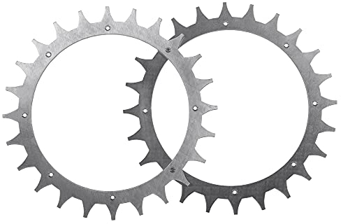 ROBO CLAWS Mähroboter Spikes aus Edelstahl für Modelle Yardforce 400Ri 280R, 3 mm, ⌀168 mm - Mähroboter Zubehör mit 12 x Edelstahlschrauben, Spikes entgratet