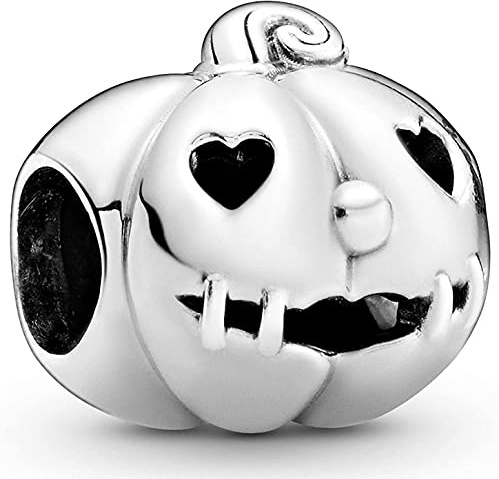 MariaFonte Charm Anhänger Neu 2025 Kompatibel Alle Marken Armbänder Halsketten Halloween Kürbis Original Angebot Silber 925 Geburtstag Jubilaum Mama Kompatibel Glücksbringer Herz Familie Weihnachten