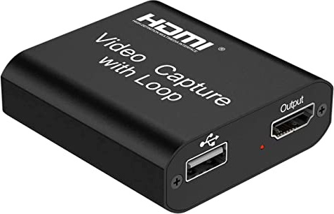 PremiumCord HDMI Capture/Grabber pour enregistrer des signaux vidéo/Audio sur Un Ordinateur, résolution 4K @ 30 Hz, HD Complet @ 30 Hz, Plug-and-Play, Sortie HDMI