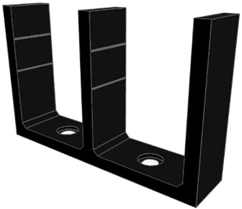 5-Pack - Universal Adjustable Height Sliding Closet Door Floor Guide Bracket - Black - Grovers Home Solutions