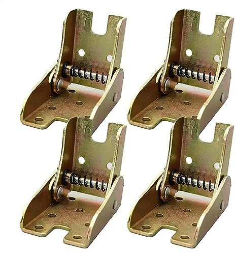 4 Teile/satz 90 Grad Selbstsichernde Klappscharnier Tischbeine Stuhl Verlängerung Faltbare Selbstsichernde Falten Füße Scharniere Hardware (Color : Gold 4pcs)